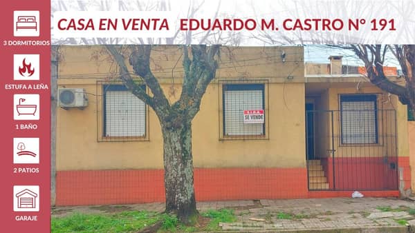 Venta / EDO. M. CASTRO 191